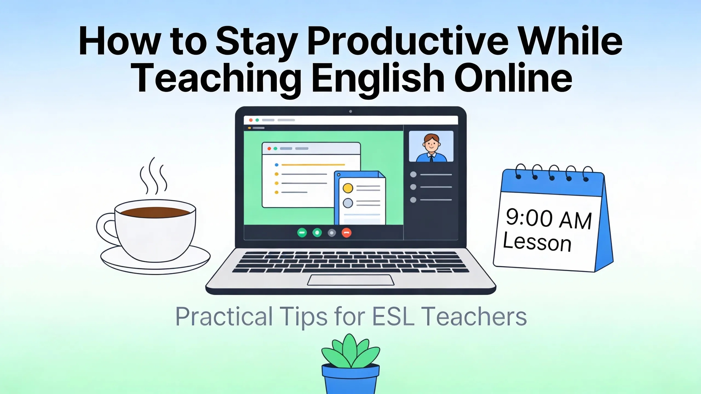 How to Stay Productive While Teaching English Online