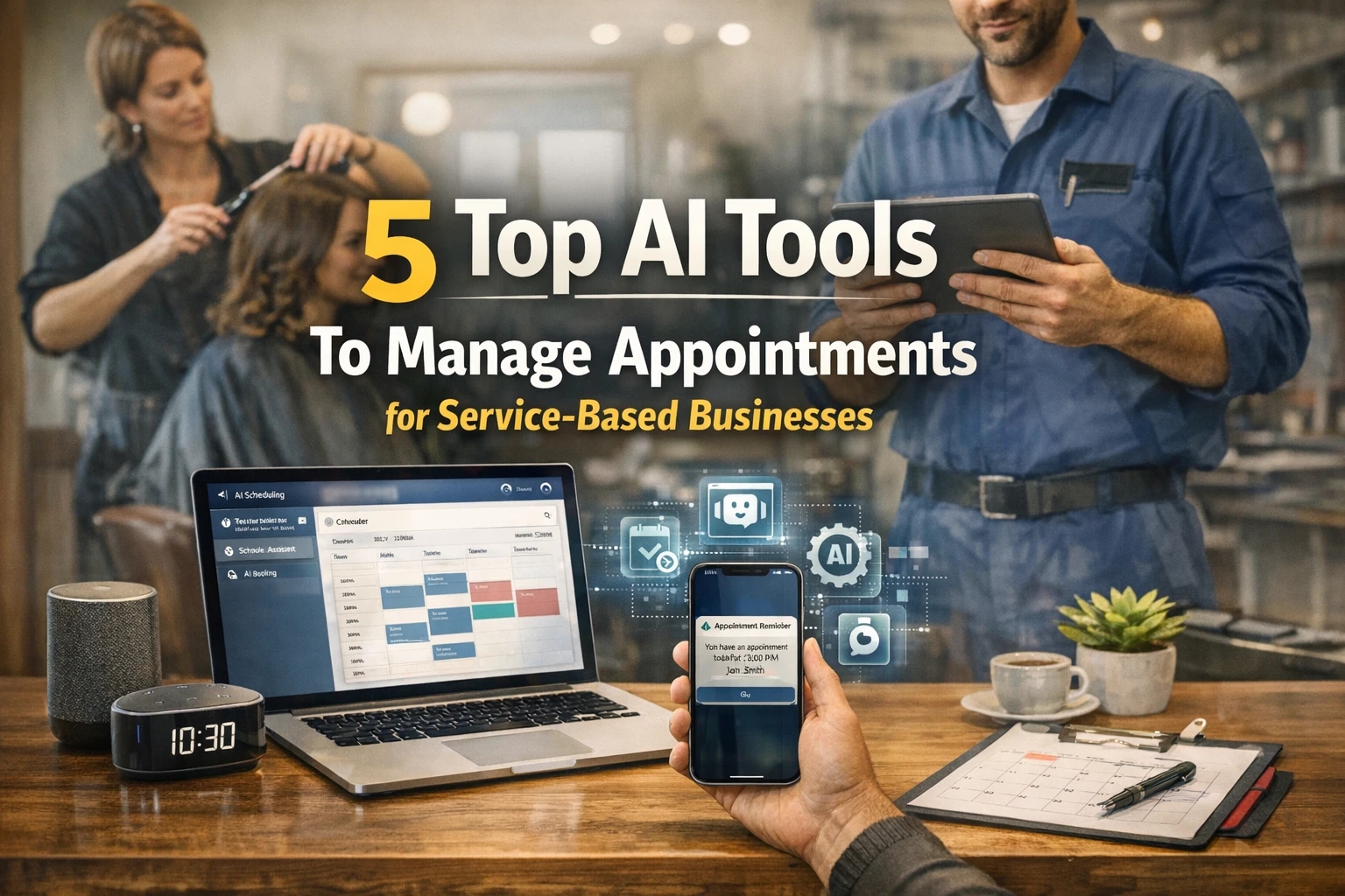 5 Top AI Tools To Manage Appointments for Service-Based Businesses